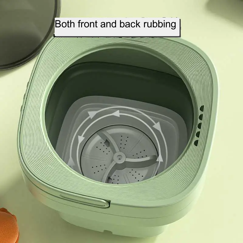 Foldable Mini Washing Machine Portable Mini Socks Underwear Panties Washing Machine Big Capacity 3 Models With Spinning Dry