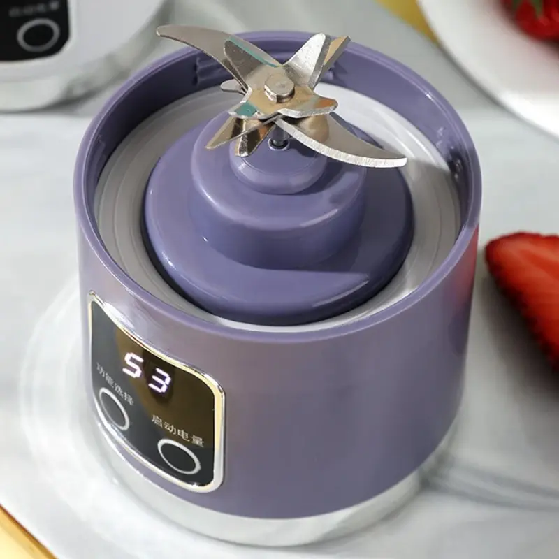 Portable Juice Cup Household Mixer Machine Crushed  Electric Juicer With 3 Speed 450ML Large Capacity Digital Display Juice Cup
