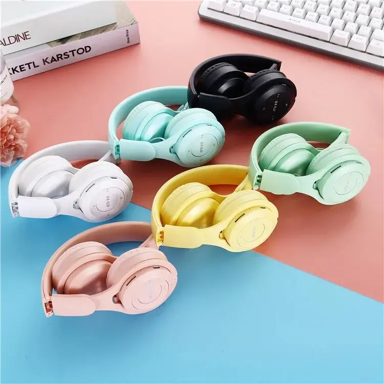 Y08 Headphone Bluetooth Headset Earphone Wireless Headphones Stereo Foldable Sport Gaming Macaron Headphones for Android IOS