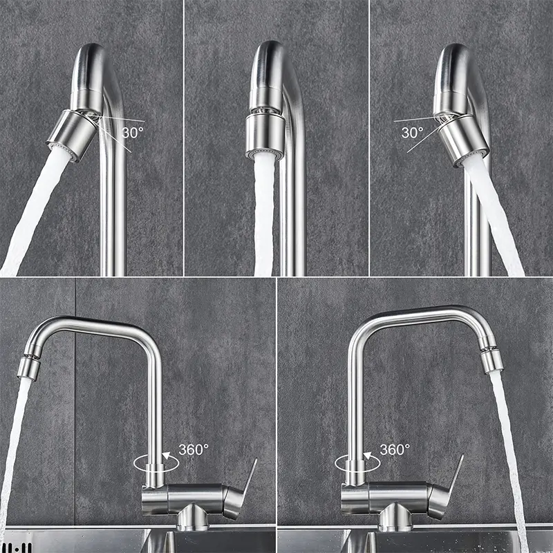 Deck Mounted Black Kitchen Faucets Pull Out Hot Cold Water Filter Tap for Kitchen Two Ways Sink Mixer Kitchen Faucet EL9005