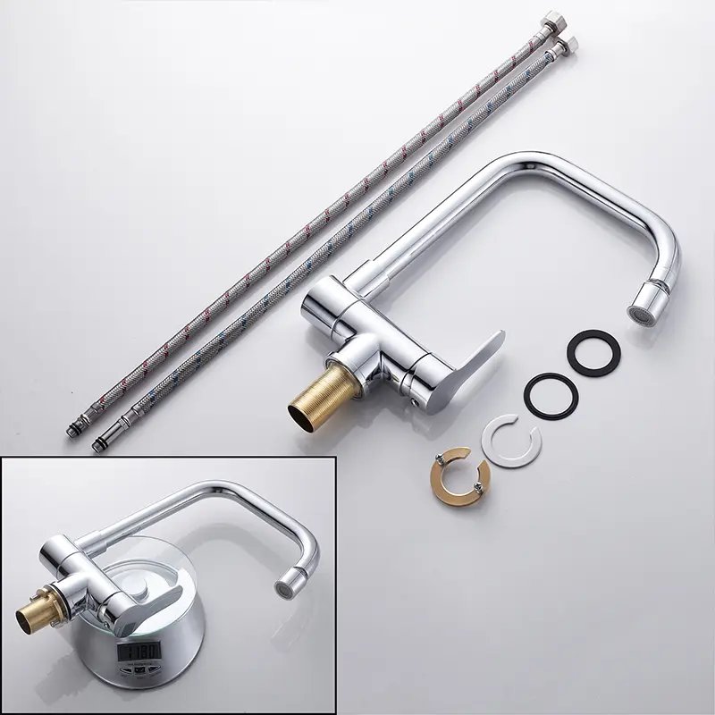 Deck Mounted Black Kitchen Faucets Pull Out Hot Cold Water Filter Tap for Kitchen Two Ways Sink Mixer Kitchen Faucet EL9005