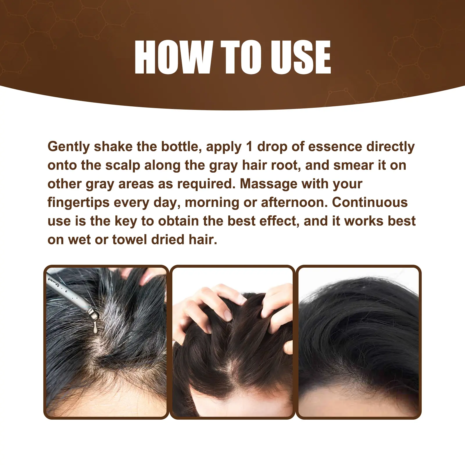 White Hair Treatment Serum Nourishing Scalp Restore Darken Natural Color Repairing Damage Gray Hairs Black Hair Care Essence