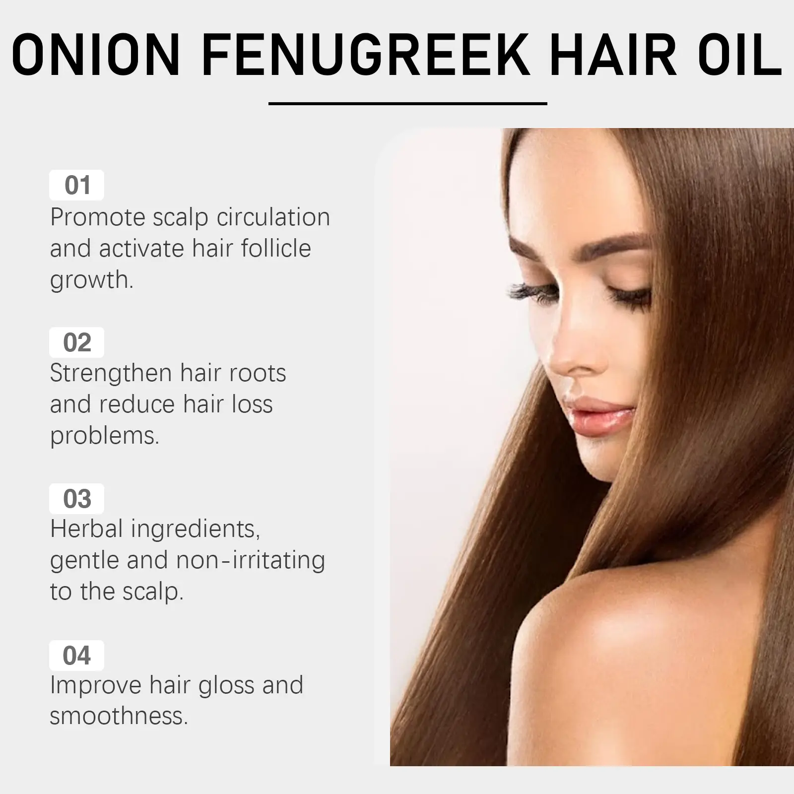 Hoegoa Red Onion Essential Oil Spray Extract Strong Firm And Moisturized Hair For Hair Care And Growth Prevent Hair Loss