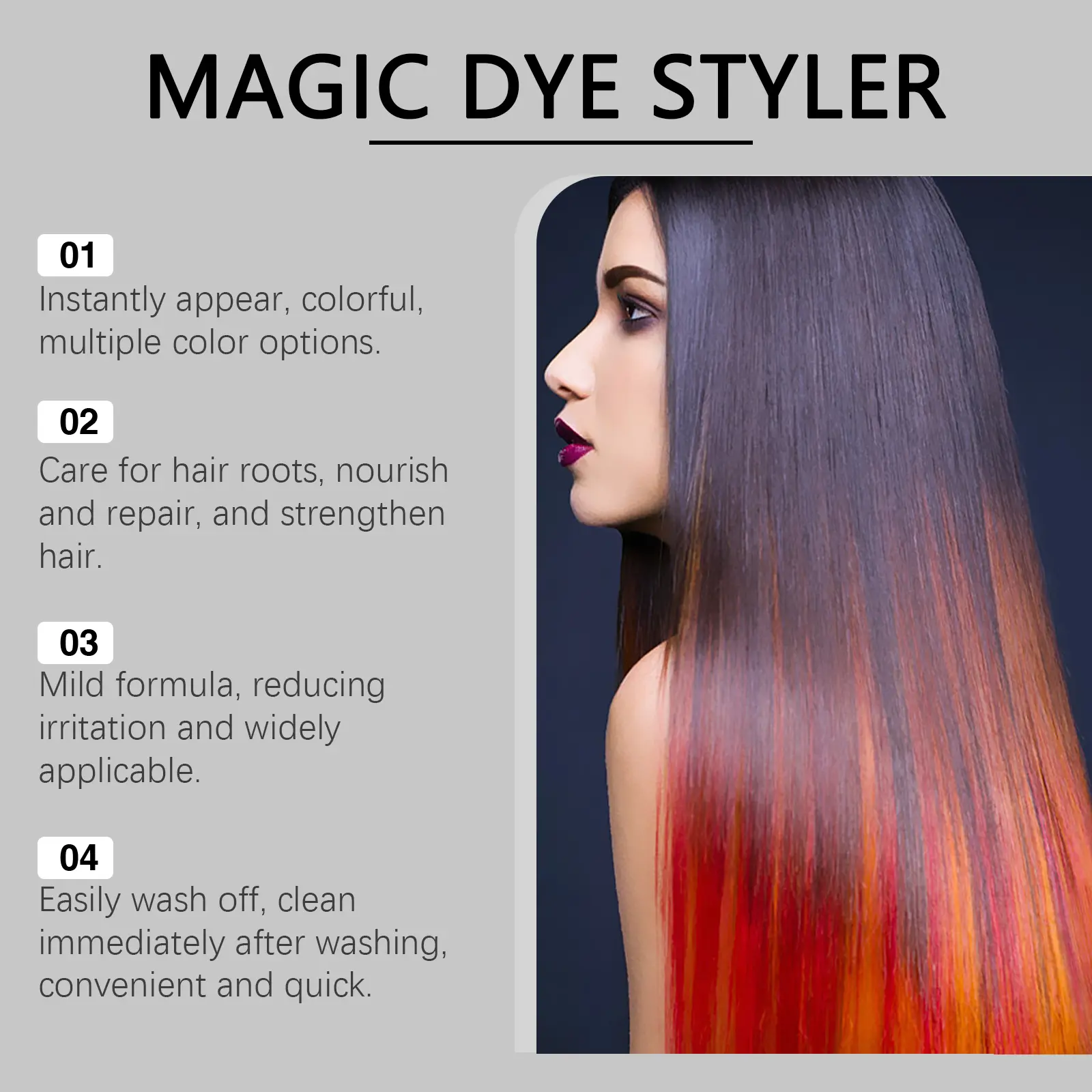 Hoegoa Magic Hair Wax series Colorful hair Color herbal gentle moisturizing and easy color to add luster to hair