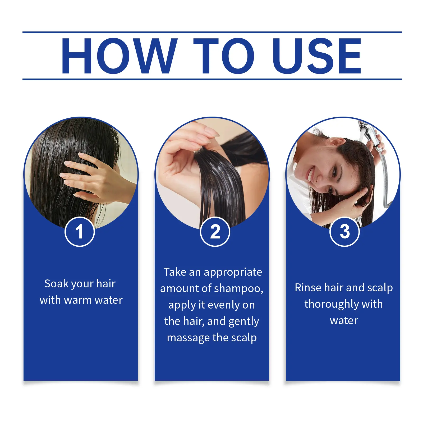 EELHOE Hyaluronic Acid Complete Hair Care Kit Anti Breakage Smoothing Soft Hair Deep Conditioning Castor Oil Hair Growth Serum