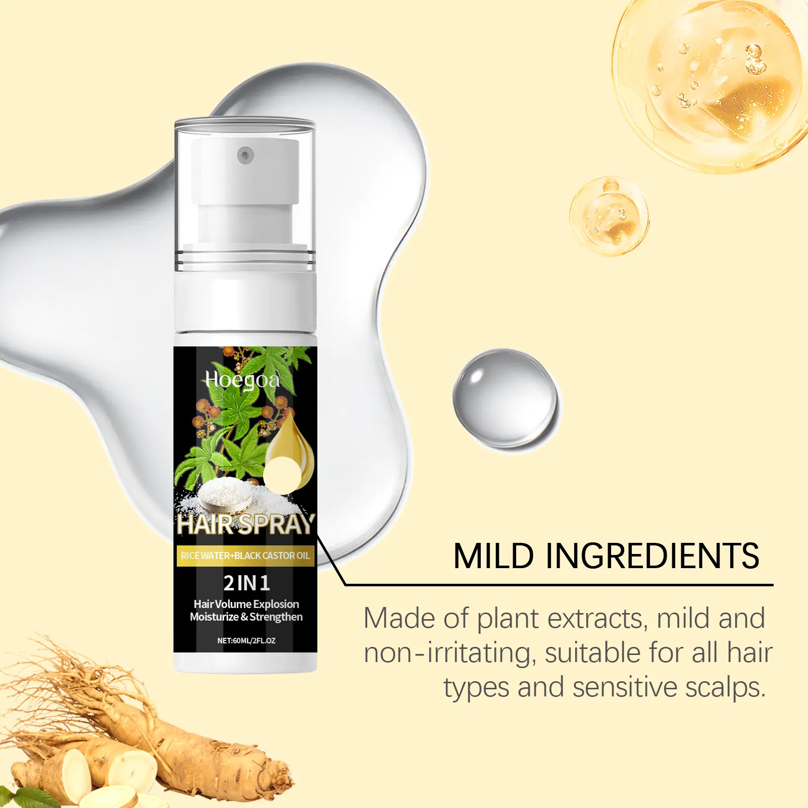 Heat Protection Spray Argan Oil Smoothing Straightening Professional Keratin Hair Treatment Hair Care Products 60ml