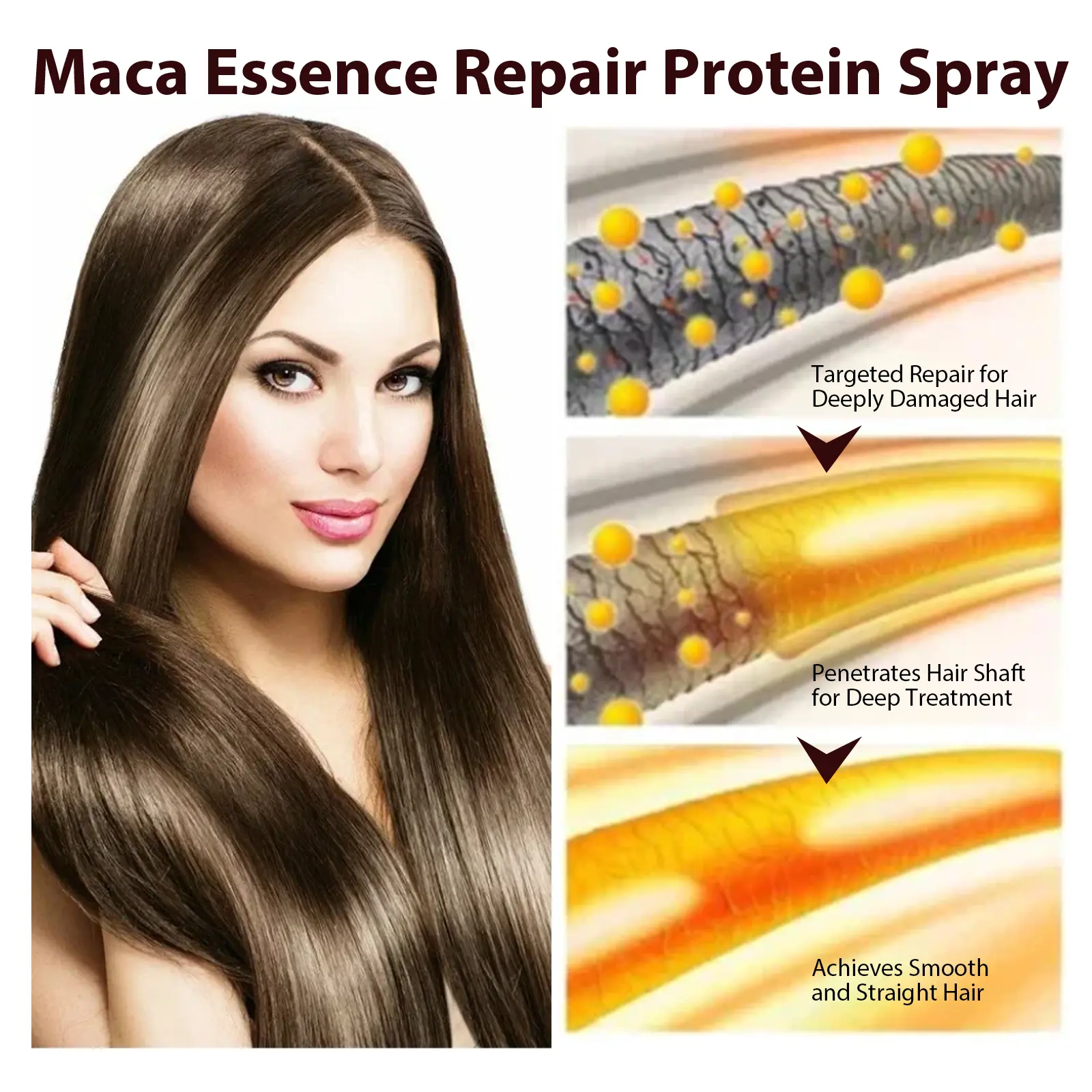 100ml Protein Leave-In Hair Care Spray Herbal Extract Moisturizing Deep Gentle Hair Care Oil Suitable For Dry And Damaged Hair