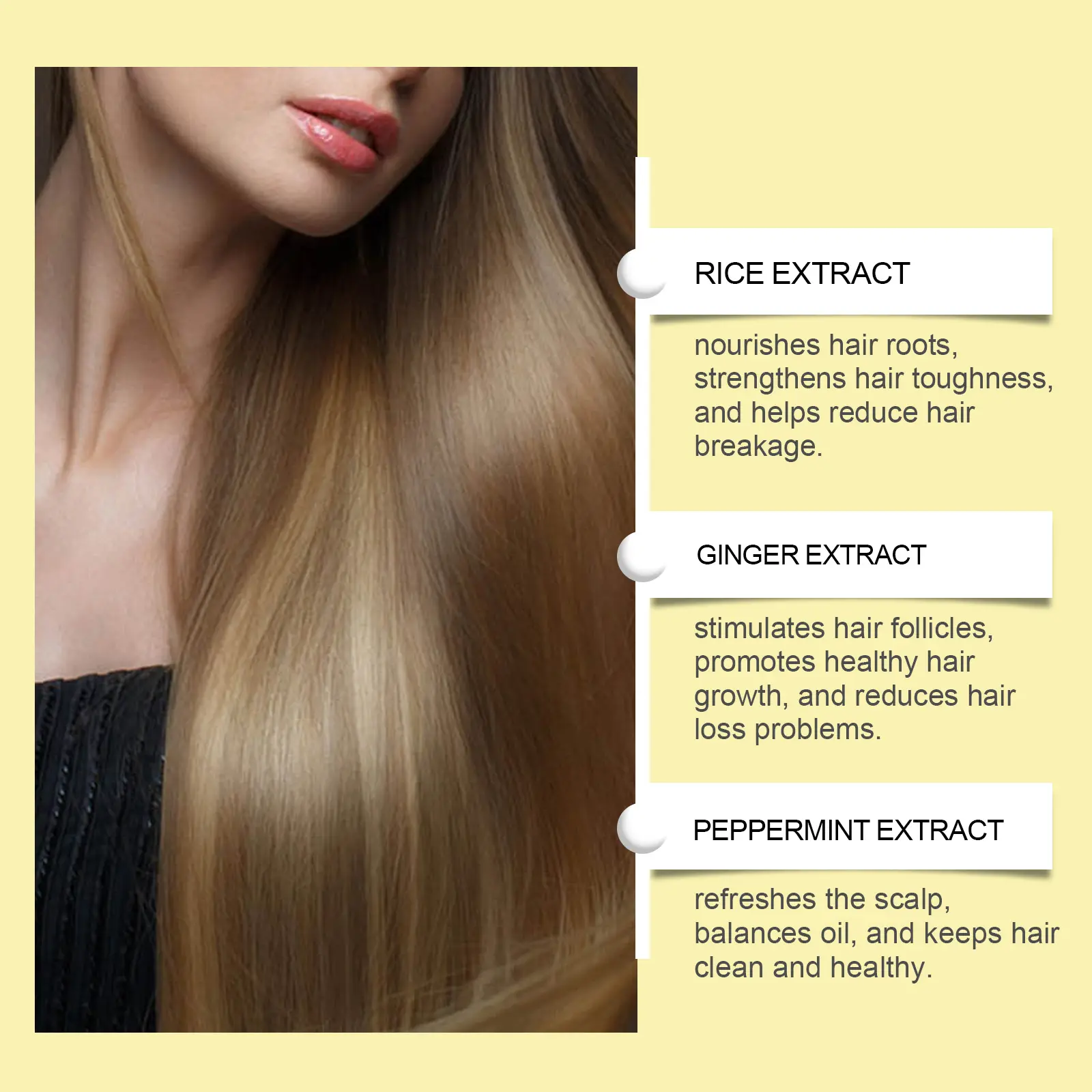 Hoegoa Rice Shampoo Rice essence Shampoo Repairs scalp, moisturizes, cleanses, nourishes, and smoothes