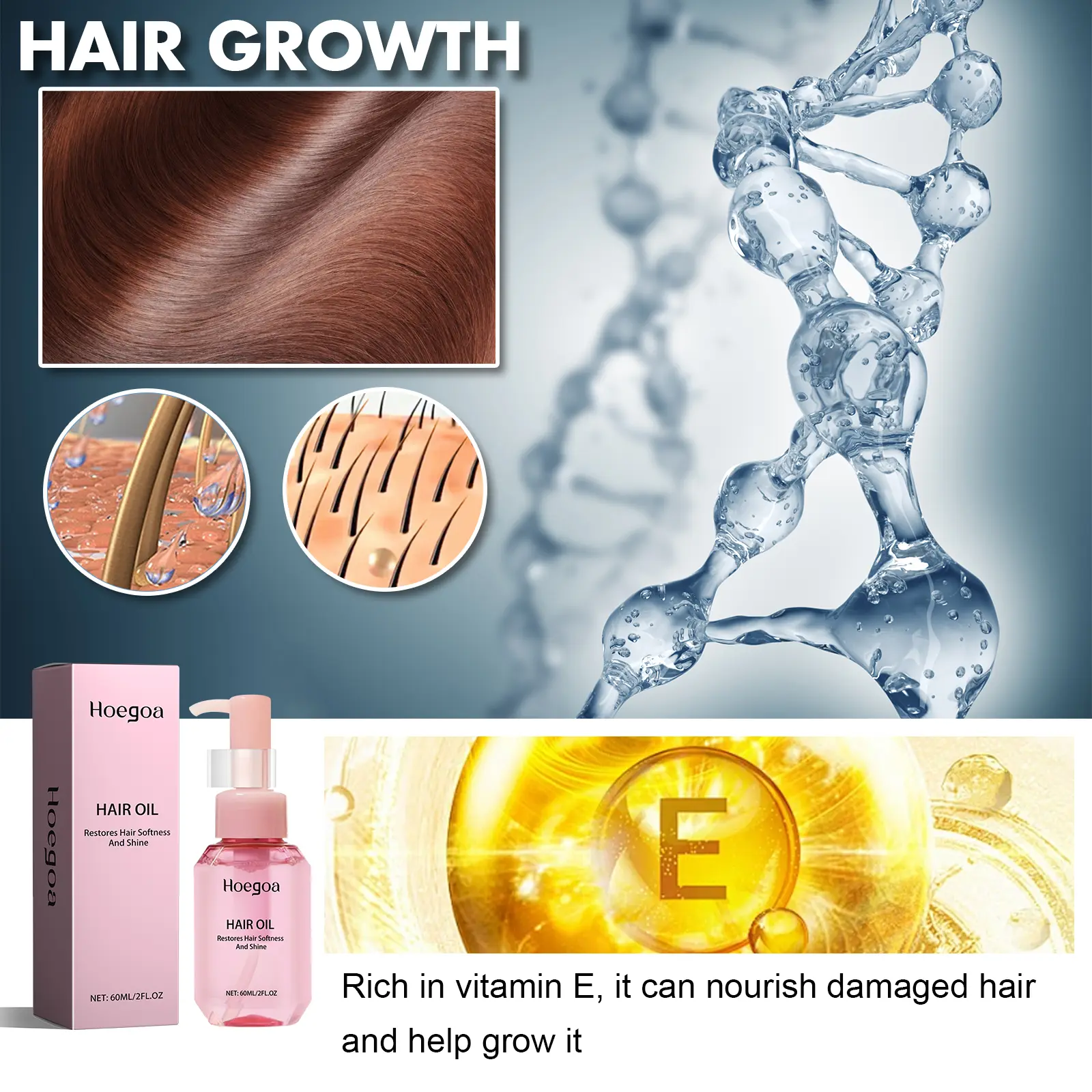 Hair Essence Oil Repair Damage Reduce Loss Scalp Treatment Promote Nourishes Absorb Effective Prevent Baldness Hair Growth Serum