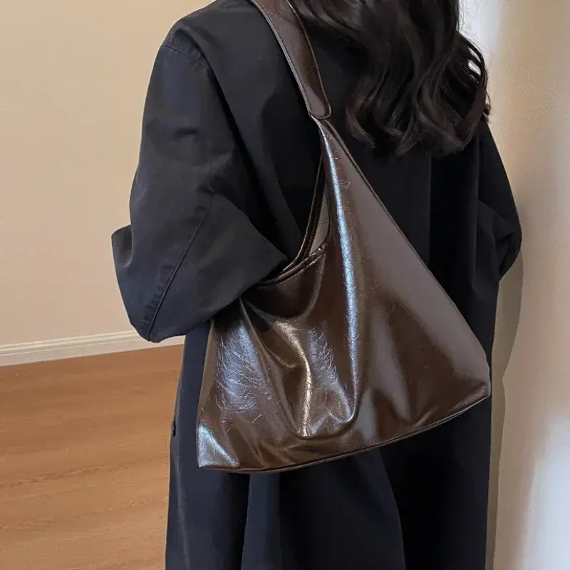 Large Capacity Red Bag For Women 2024 New Retro Texture Single Shoulder Tote Bags Fashion Versatile Casual Ladies Handbags