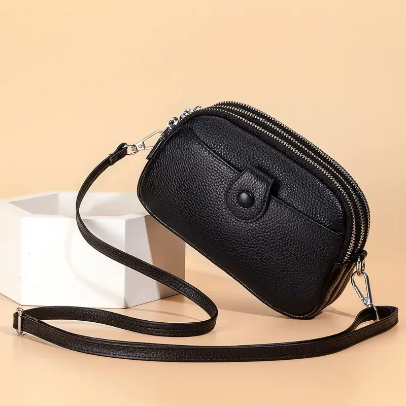 Trend Women Crossbody Bag Retro Soft Leather Lady Shoulder Bag Versatile Female Handbag Simple Designer Messenger Bags Purses