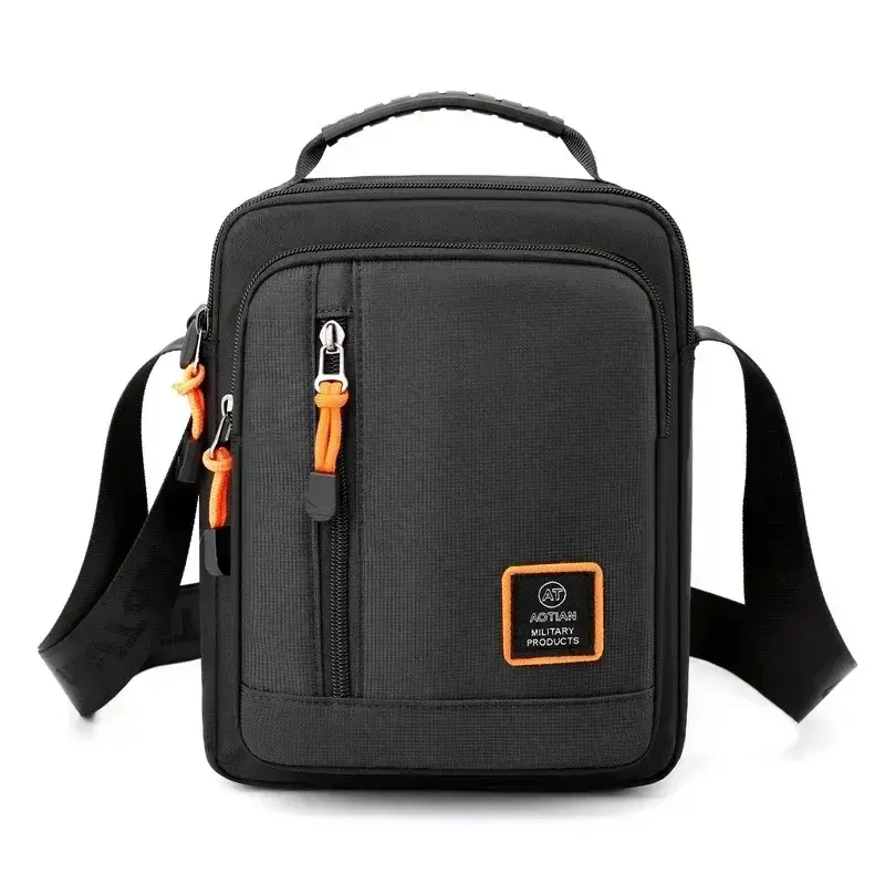 Fashion 3 Layers Men Small Shoulder Bag High Quality Durable Nylon Male Handbag Portable Messenger Bag Flap Mini Waist Bag
