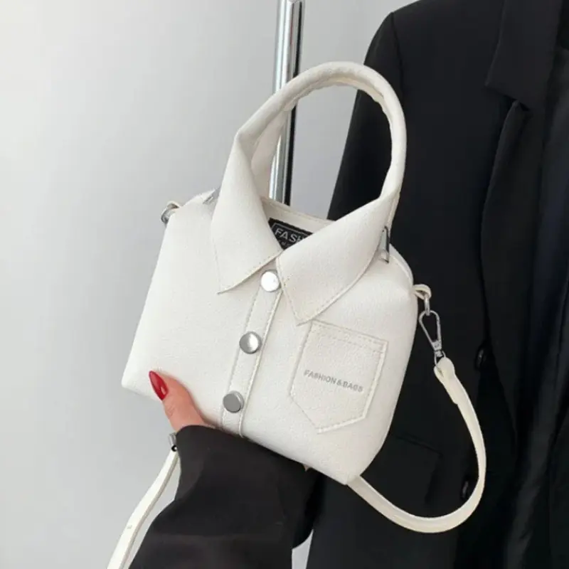 PU Square Compact Shoulder and Crossbody Bags Zipper Unique Design High Quality Hand Bags for Women 2024 Designer Style Bolso