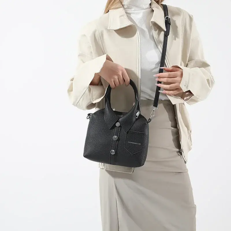 PU Square Compact Shoulder and Crossbody Bags Zipper Unique Design High Quality Hand Bags for Women 2024 Designer Style Bolso