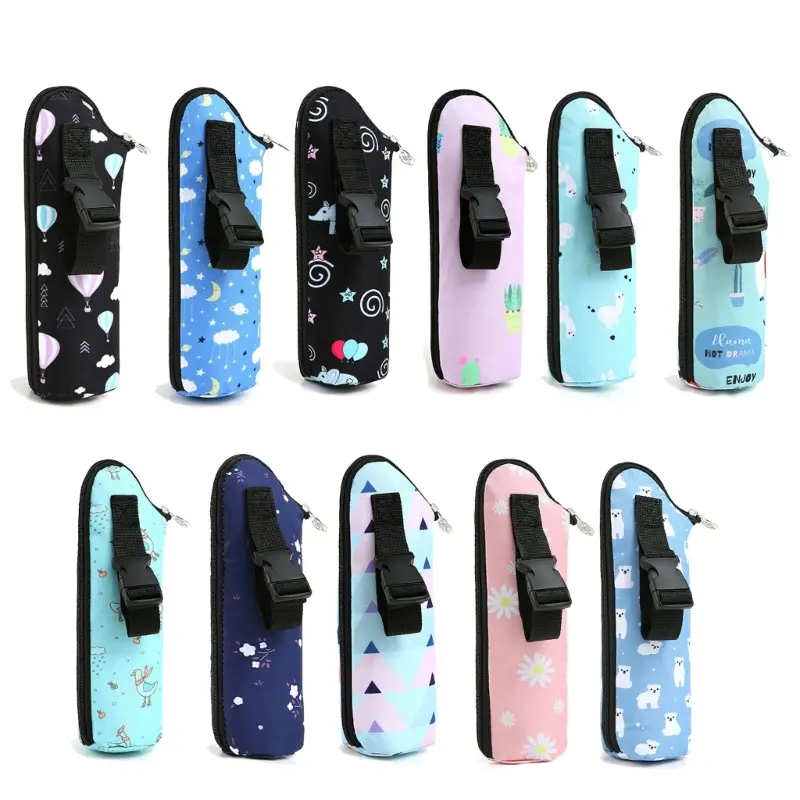 Baby Milk Bottle Insulation Bags Cartoon Portable Waterproof Feeding Bottle Thermal Bag Milk Warmer Cooler Stroller Hang Bags