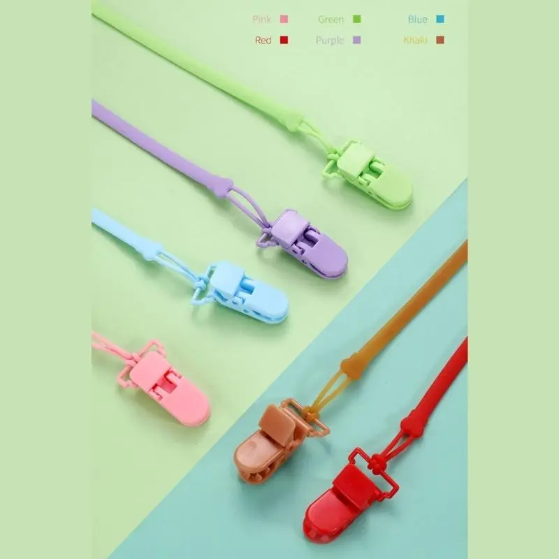 M76C Baby Soother Anti-drop Chain Silicone Pacifier Strap Lost Prevent Teether Chain