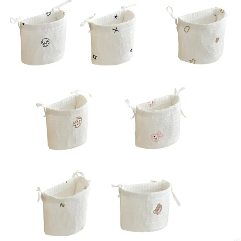 Portable Baby Care Essentials Hanging Organizers Crib Storage Cradle Baby Crib Organizer Diaper Bag cotton Baby Bed Accessories