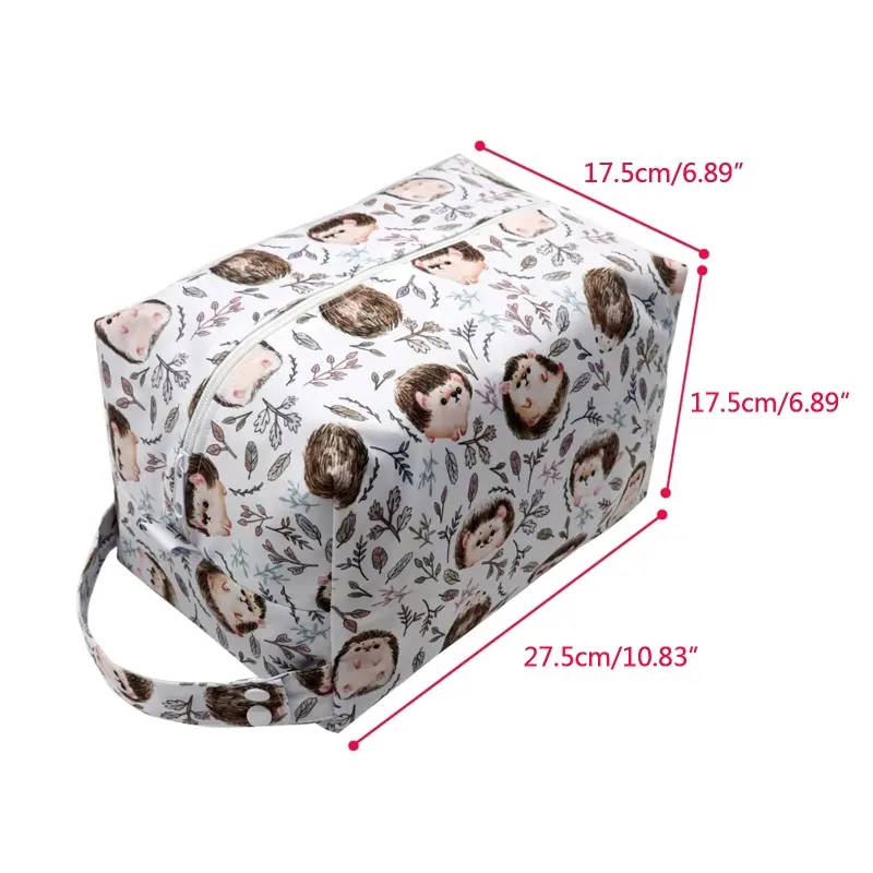 Portable Diaper Bags Reusable Waterproof Fashion Prints Wet/Dry Cloth Wet Bag Mommy Storage Travel Bag With zipper