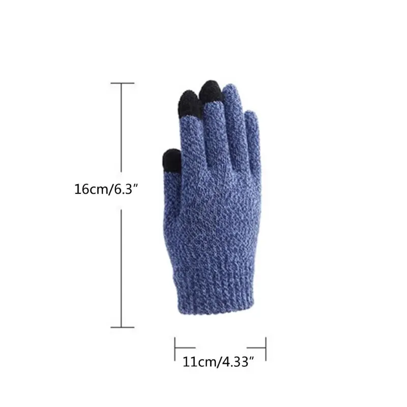 M76C 1 Pair Children Touches Screen Gloves Winter Thermal Gloves Running Gloves Solid