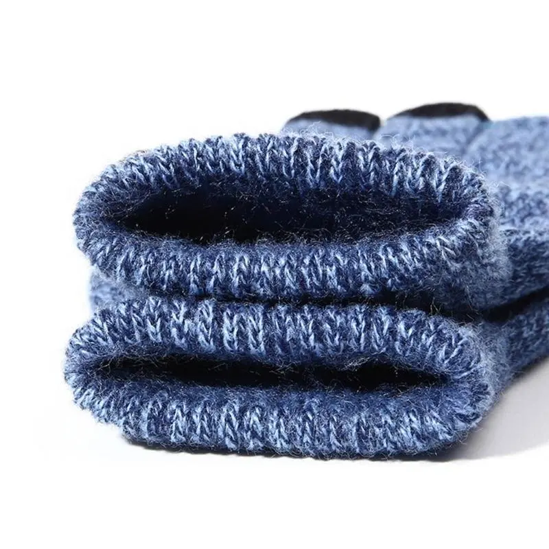 M76C 1 Pair Children Touches Screen Gloves Winter Thermal Gloves Running Gloves Solid