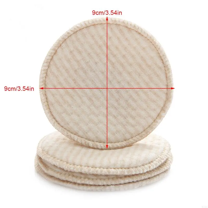 4pcs Reusable Nursing Breast Pads Washable Soft Absorbent Baby Breastfeeding Breast Cotton Pads for Pregnant Women
