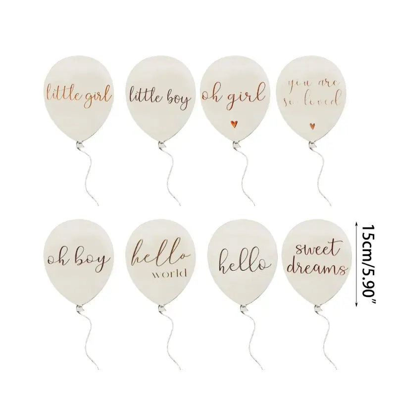 Baby Wooden Balloon Milestone Newborn Birth 1-12 Month Card Birthday Gift Toddler Wooden Commemorativenir Photography Prop Toy