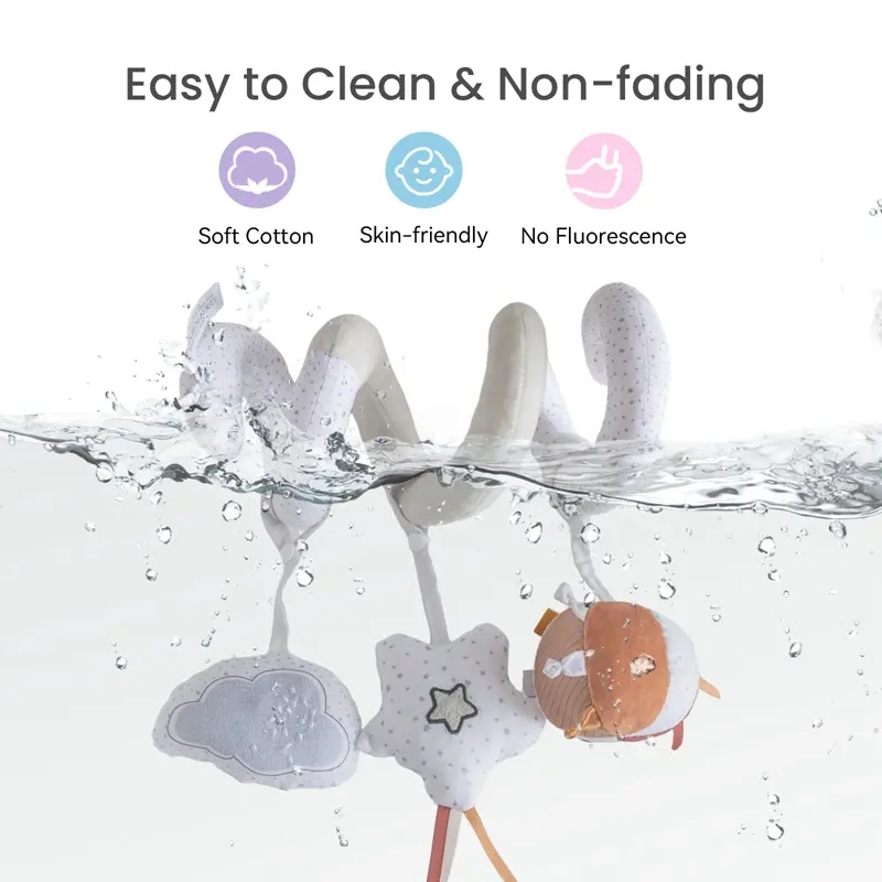 Baby Mobile Bed Bell 0-12 Months Newborn Soft Felt Surround Cartoon Star Cloud Detachable Rattles Toys Crib Bracket Hanging Toys