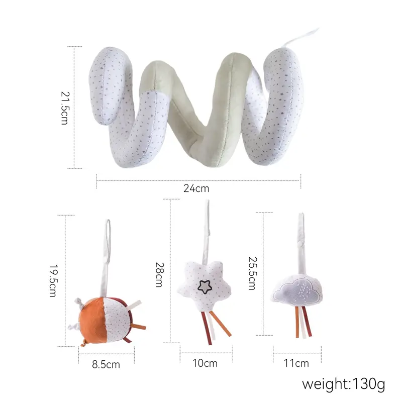Baby Mobile Bed Bell 0-12 Months Newborn Soft Felt Surround Cartoon Star Cloud Detachable Rattles Toys Crib Bracket Hanging Toys