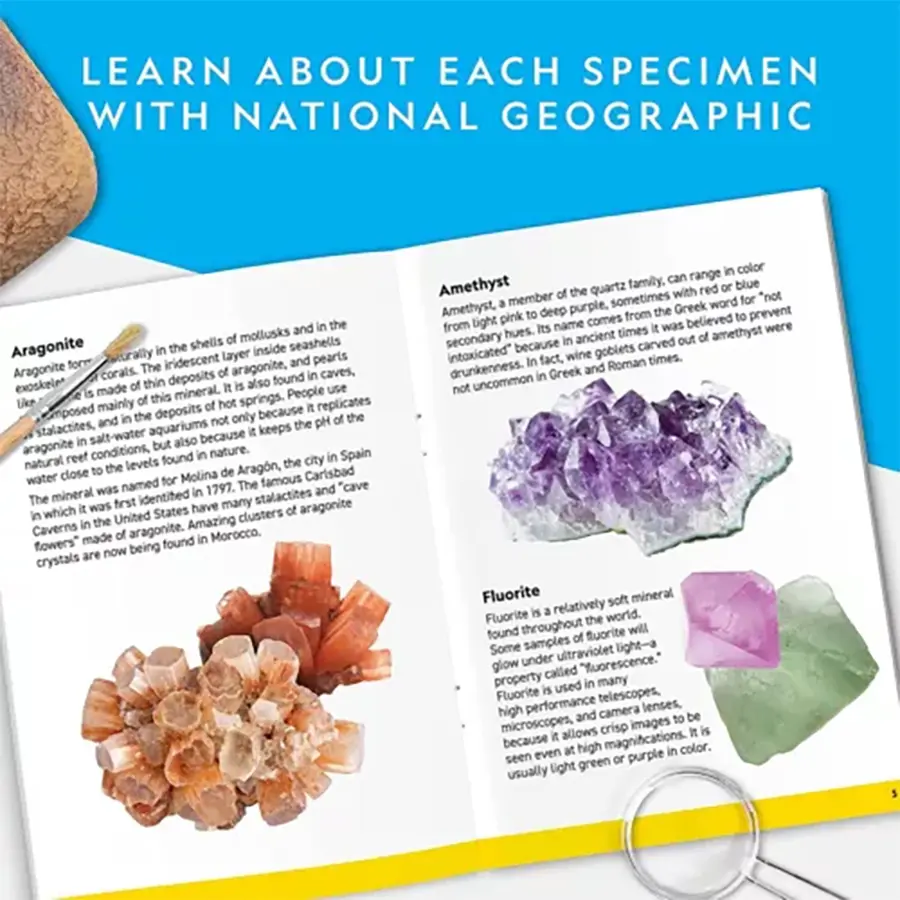 STEM Mega Gemstone Dig Kit-dig and discover gem stone crystal dig toy set child educational toy crystal mining kit Kids gift