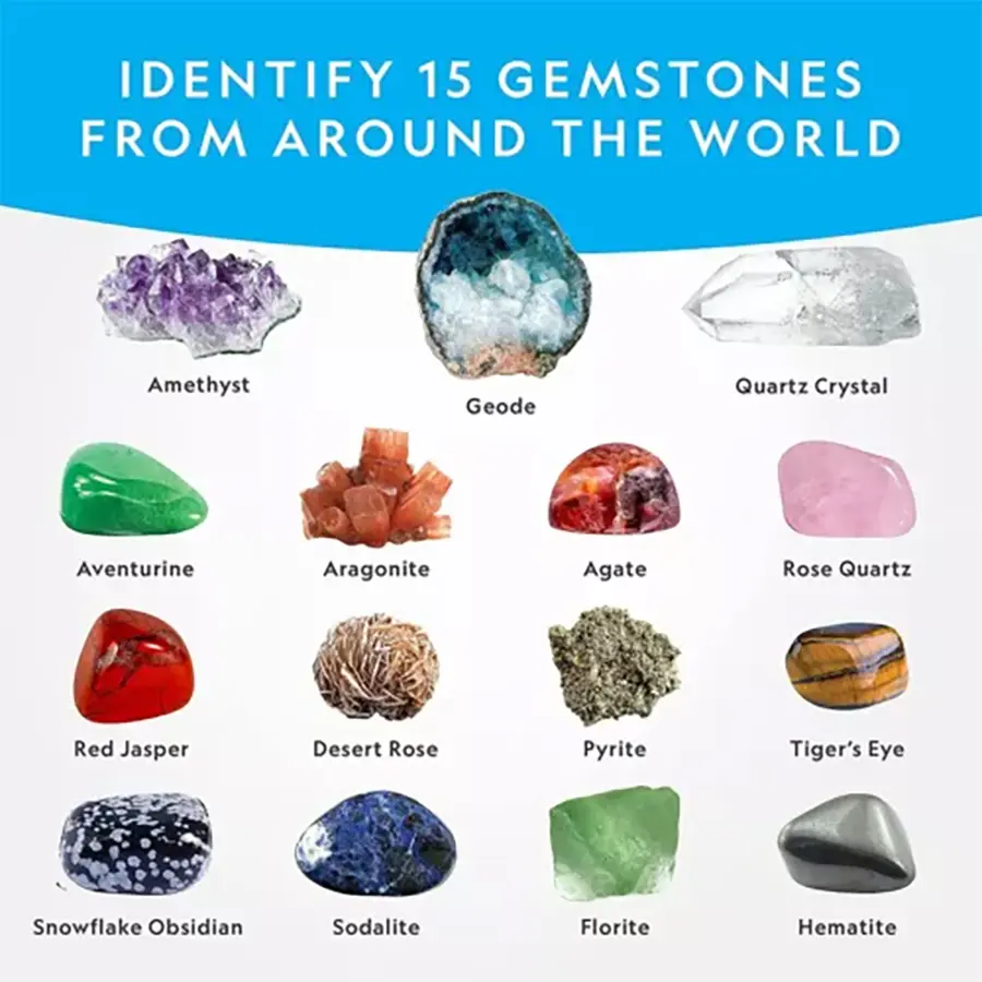 STEM Mega Gemstone Dig Kit-dig and discover gem stone crystal dig toy set child educational toy crystal mining kit Kids gift