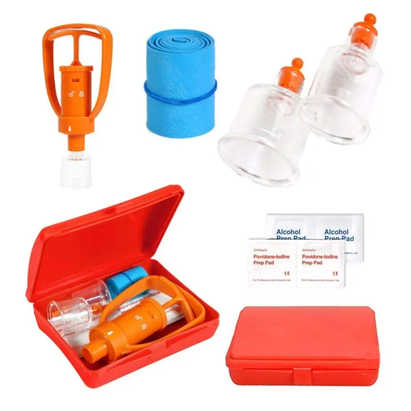 Snake Bite Kit, Bee Sting Kit, Venom Extractor Suction Pump, Bite and Sting First Aid for Hiking, Backpacking and Camping