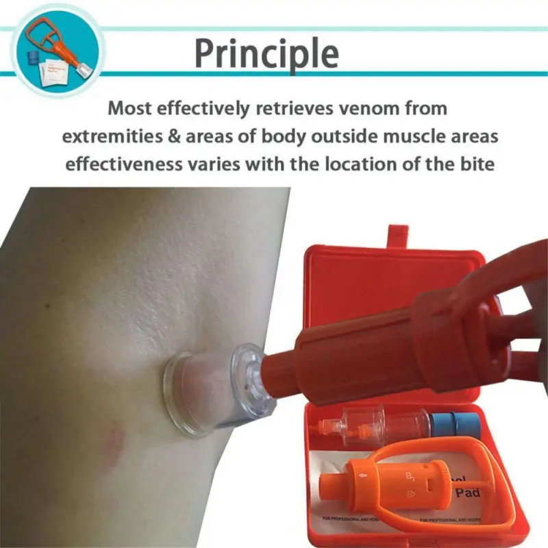 Snake Bite Kit, Bee Sting Kit, Venom Extractor Suction Pump, Bite and Sting First Aid for Hiking, Backpacking and Camping
