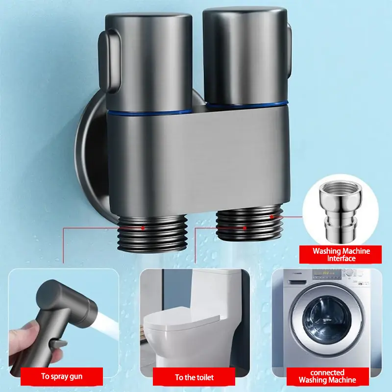 Bathroom Toilet Flushing Spray Gun Household Pressurized Toilet Washer Bidet Sprayer Toilet High Pressure Portable Shattaf Set