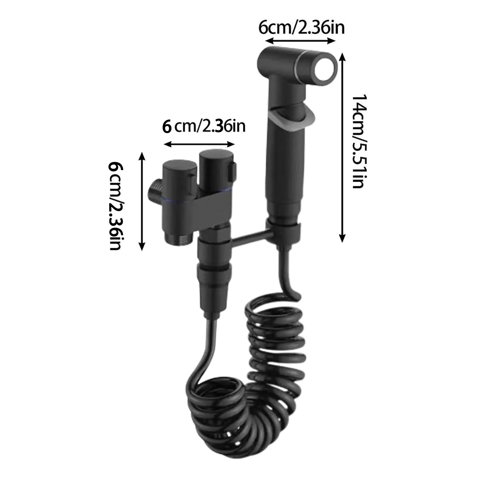 Zinc Alloy Angle Valve Wall Mount Toilet Bidet Sprayer Set One In Two Out Water Cleaning Sprayer for Bathroom Toilet Accessories
