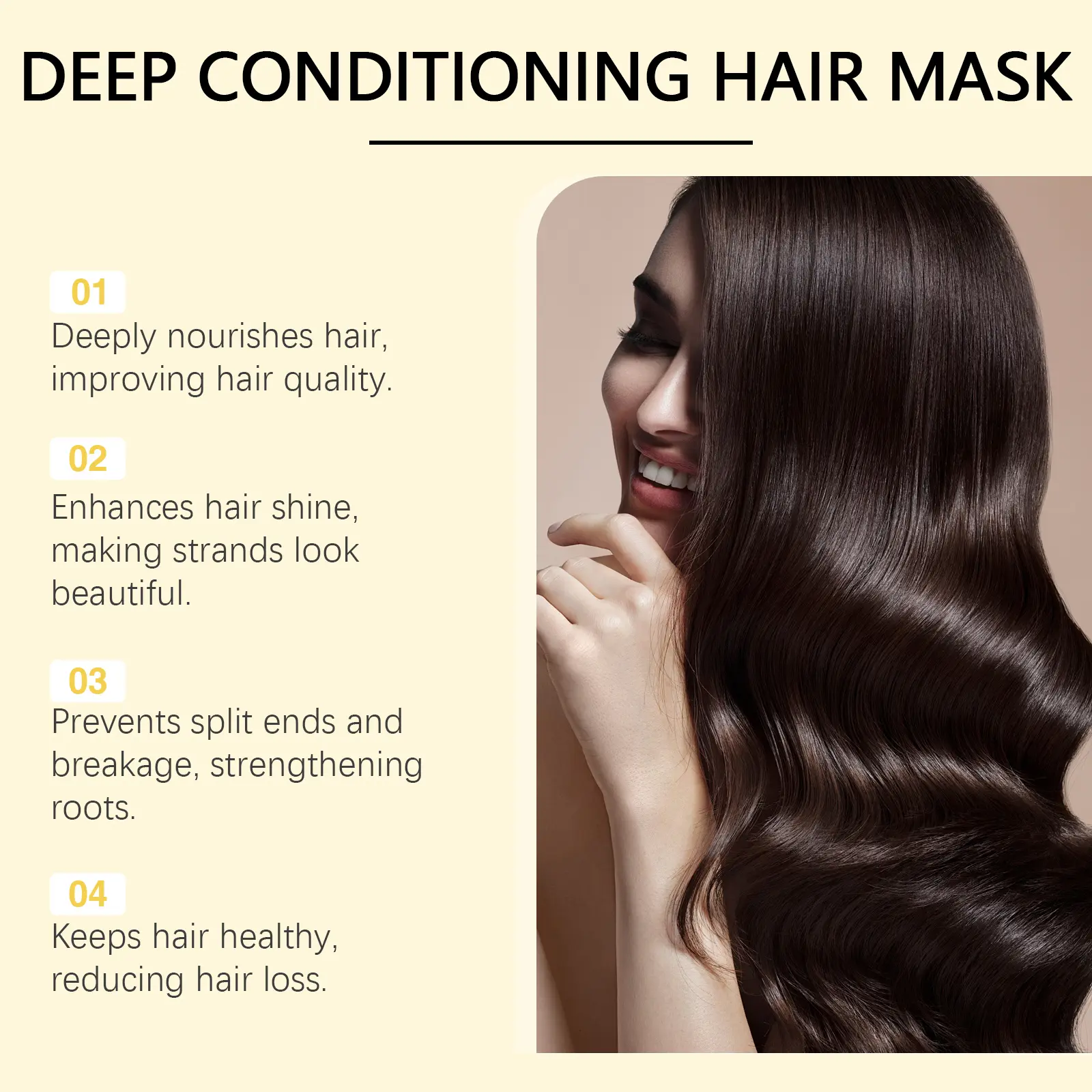 Hydrating Repairing Hair Mask Nourishes Moisturizes Smooths Repairs Hydrates Softens And Fluffs Hair Care Serum Hair Mask