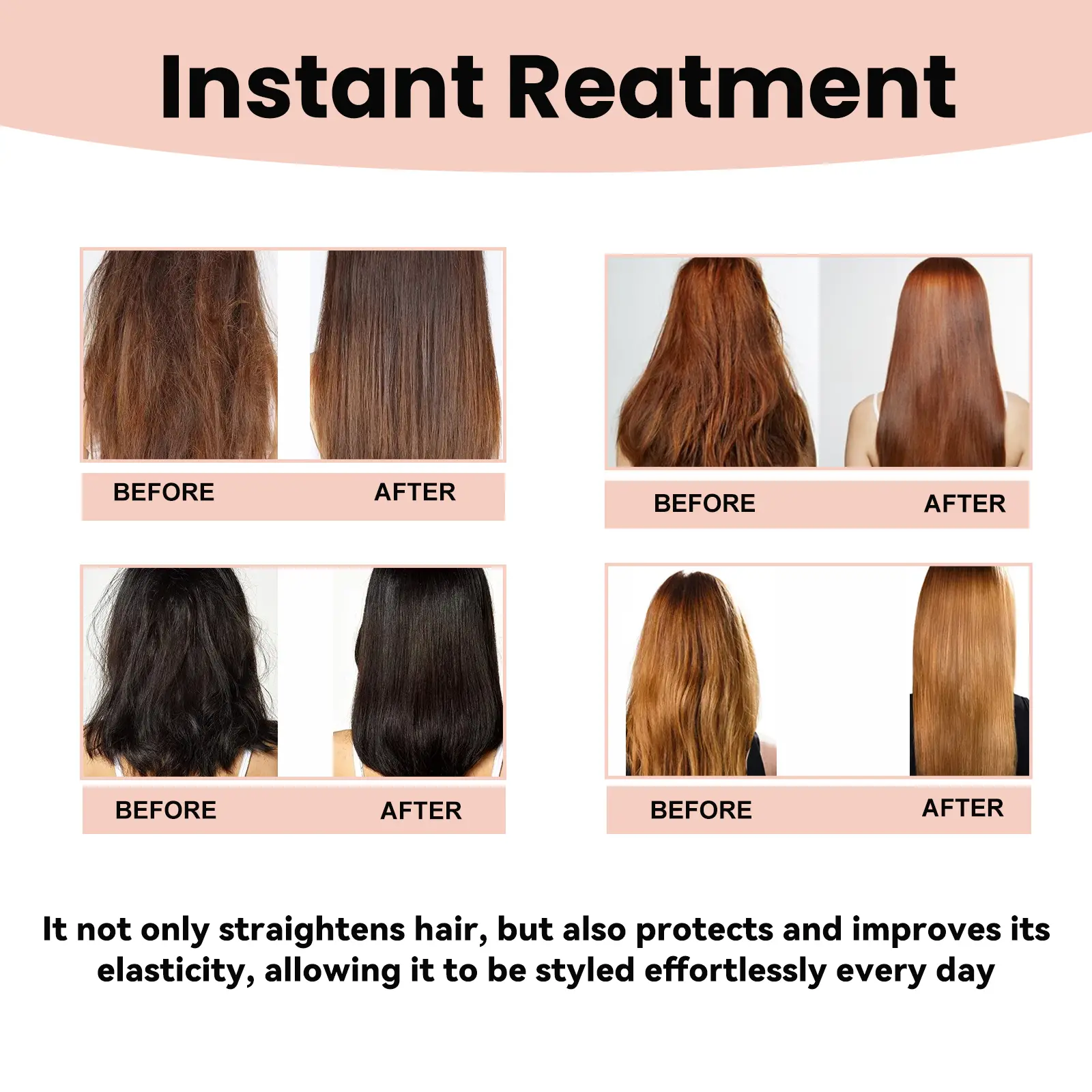 Hair Straightening Cream Professional Dry Damage Frizz Treatment Soft Smoothing Curly Hair Protein Correction Restore Hair Shiny