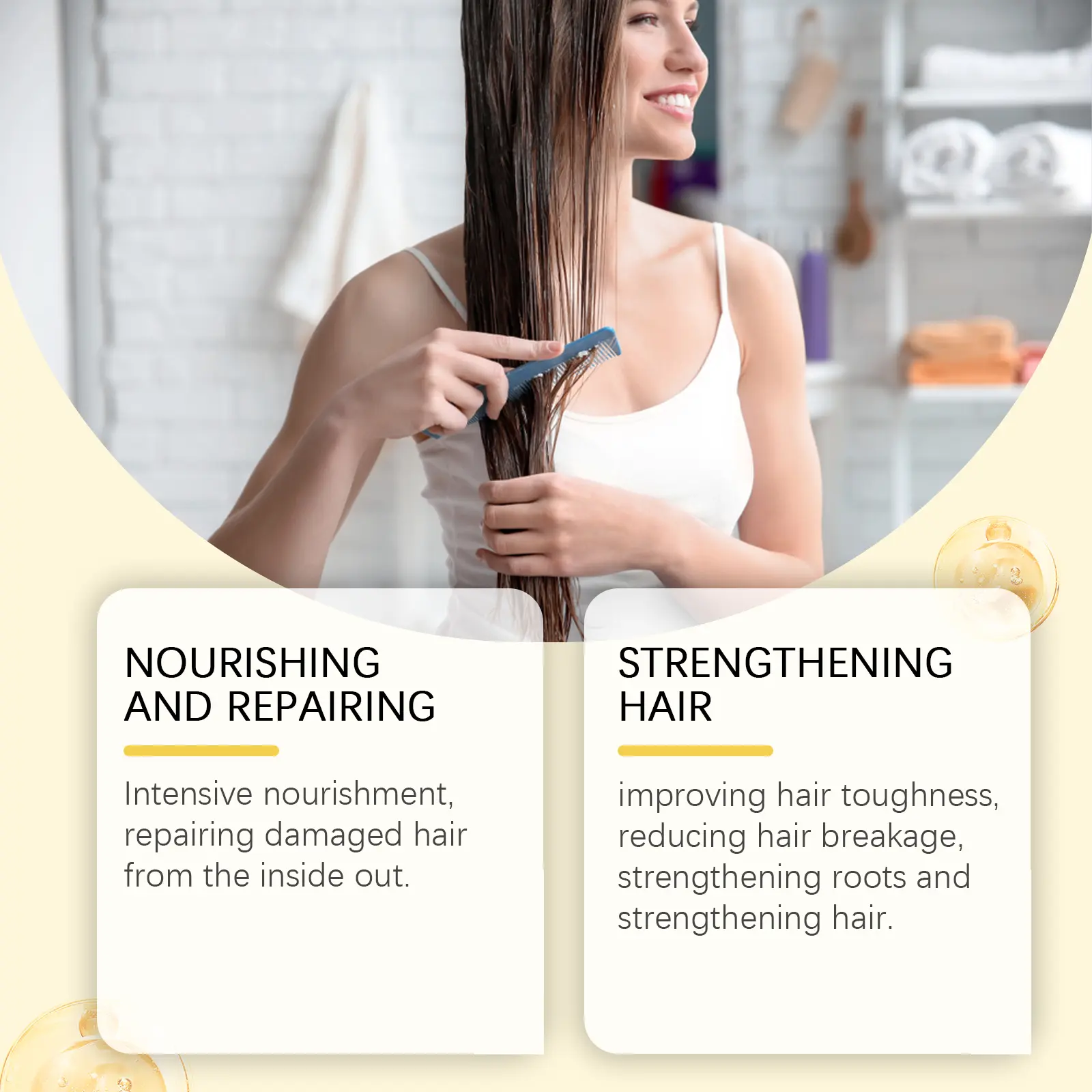 Hydrating Repairing Hair Mask Nourishes Moisturizes Smooths Repairs Hydrates Softens And Fluffs Hair Care Serum Hair Mask
