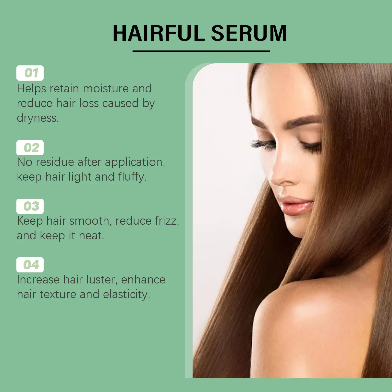 Hairful Serum Hair Conditioners Pevent Hairs Loss Make Hair Grow Stronger Stilulate The Growth of Hairs Follocles Anti Hair Loss
