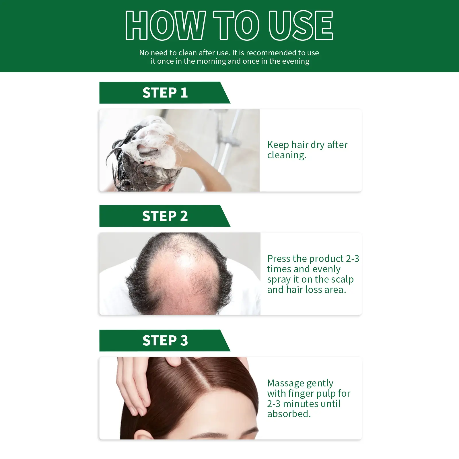 OUHOE Hair Regrowth Serum Spray Repairing Split Ends Scalp Dry Damaged Promote Growing Strengthening Nourishing Roots Spray 35ml