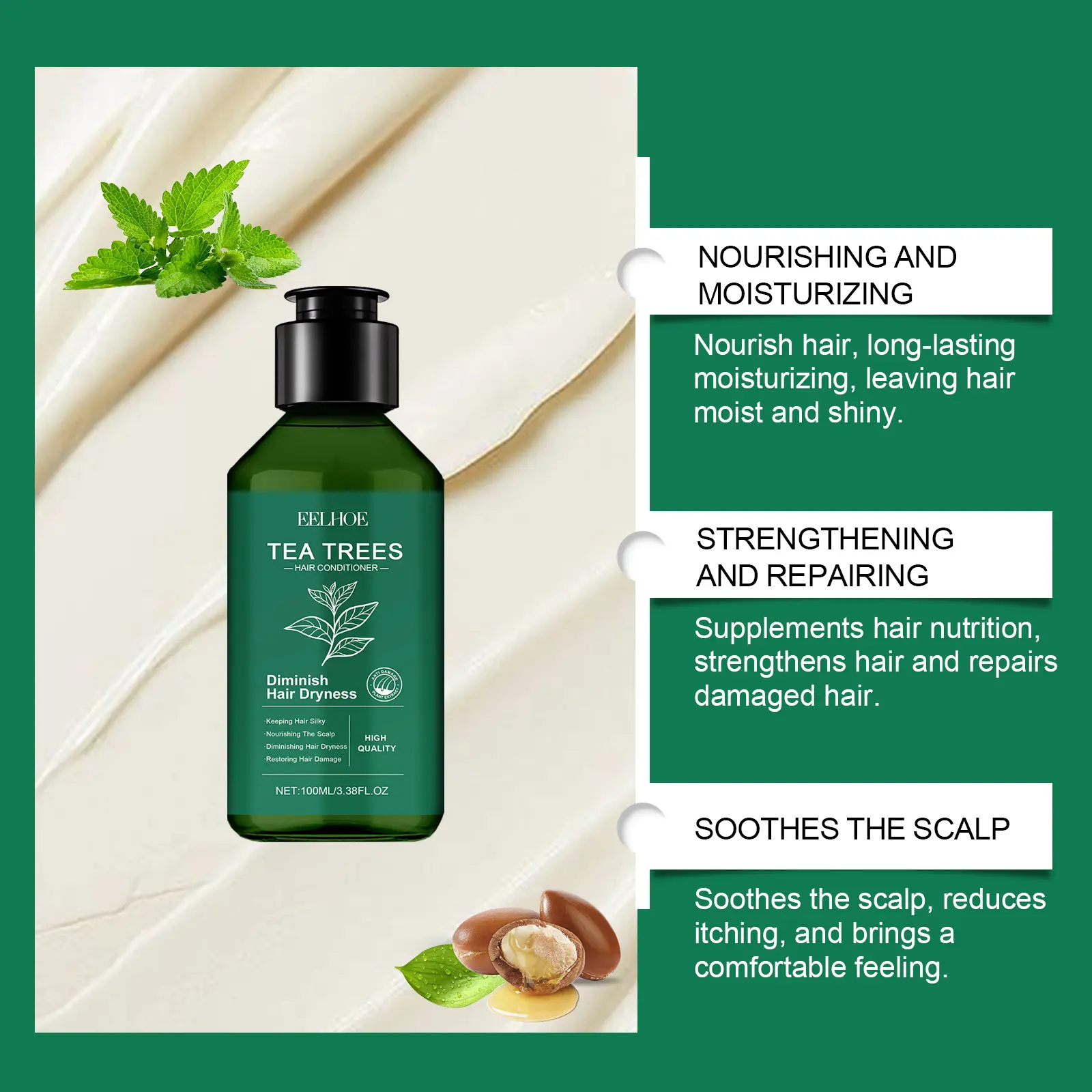 Shampoo with Collagen Hair Treatment Deep Repair Conditioning Anti Breakage Hair Scalp Care Purifying Shampoo for Keratin 100ml
