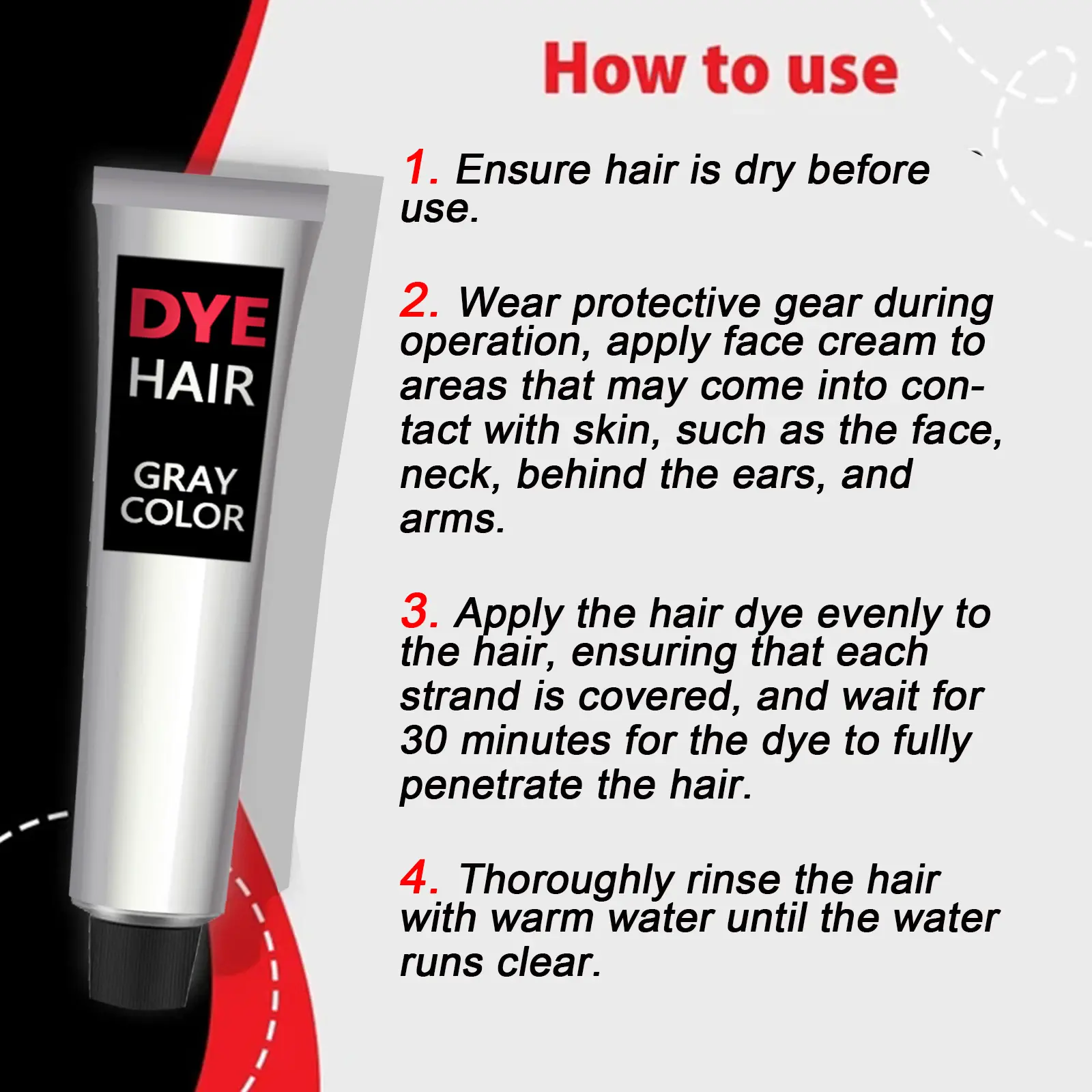 Permanent Hair Dye Gray Colors Punk Style Salon Light Grey Silver Long Lasting Unisex Styling Root Coverage Hair Dye Cream 100ml