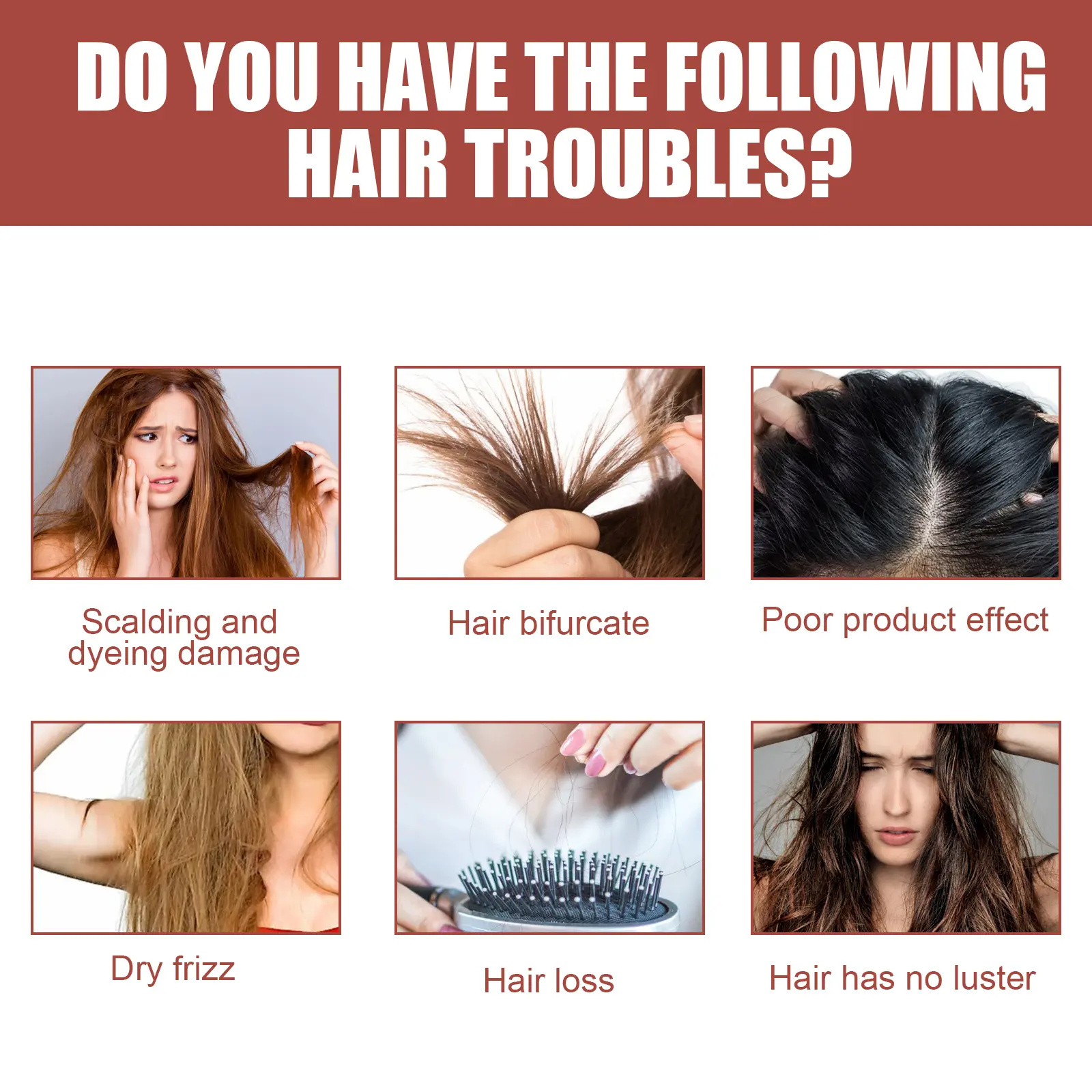 50ml Dense Hair Oil Thick Beautiful Hair-Repair Dry And Frizzy Hair At The Tail Soft And Moisturizing Hair Care Essential-Oil