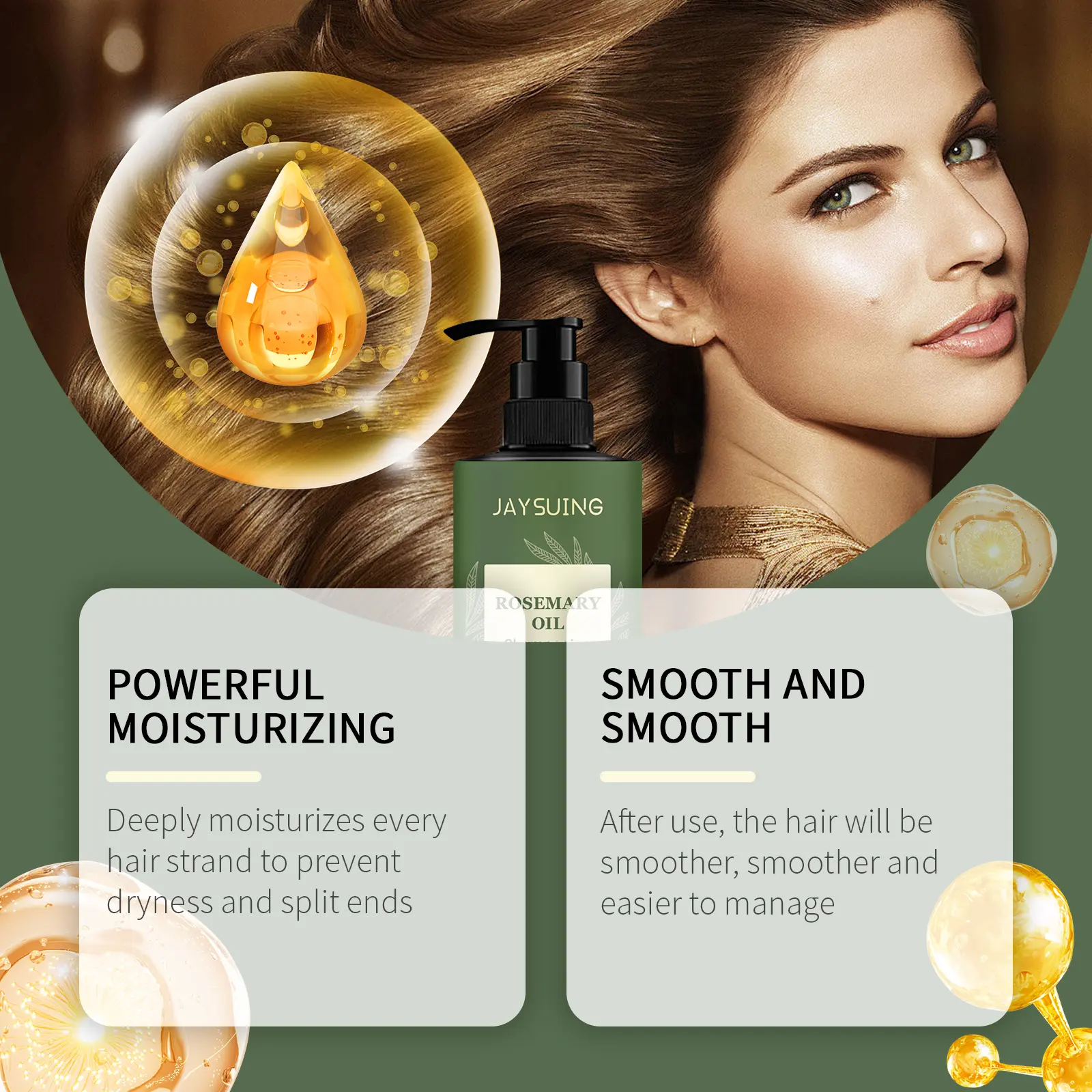Rosemary Hair Care Set Hair Growth Serum Split Ends Dry Nourishing Treatment Hair Mask Conditioner Hair Strengthening Shampoo