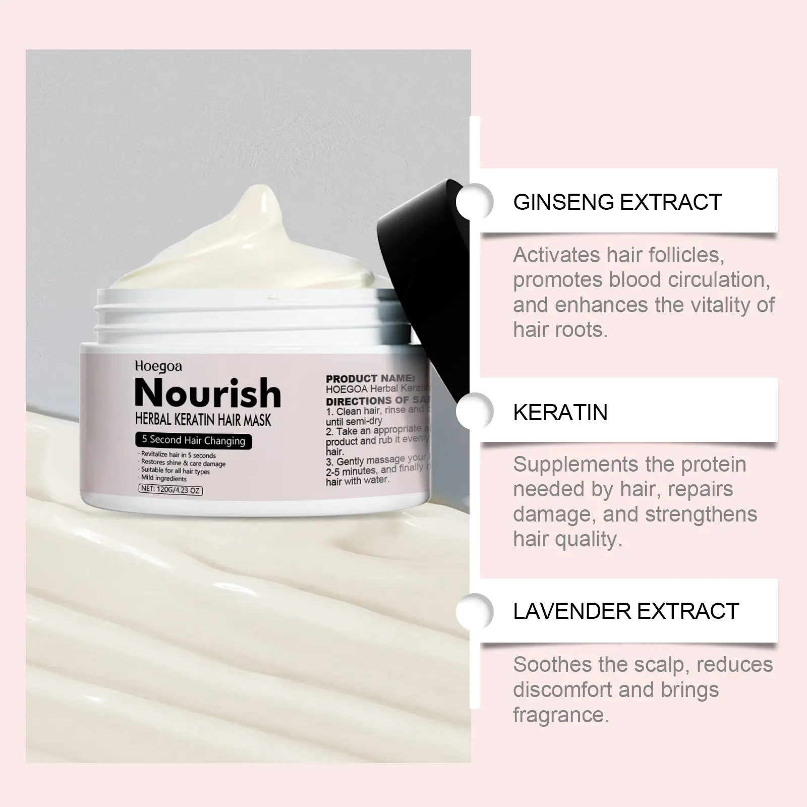 Ginger Hair Nourishing Conditioner Deep Moisturizing Reduce Frizzy Keep Smooth Improve Growth Repair Damaged Hair Essential Mask