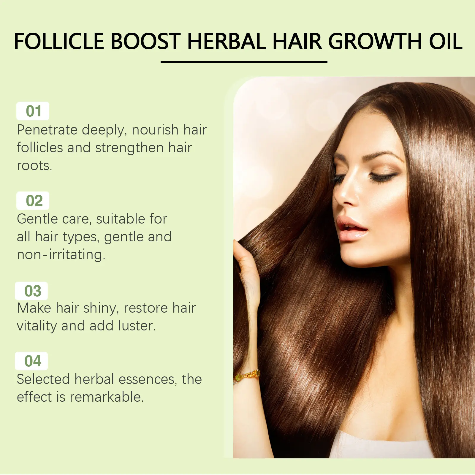 OUHOE Herbal Conditioning Oil Hydrates, Moisturizes, Repairs Dry, Frizzy, Smooth, Thick Hair Oil
