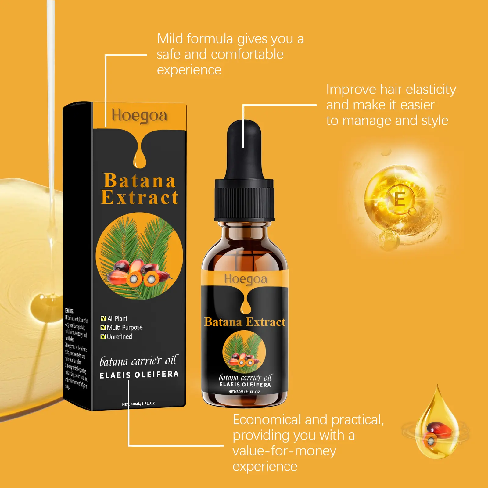 Natural Batana Oil Repair Hair Essence Treatments Moisturize And Repair Hair Root Promotes Hair Wellness Enhances Hair Care