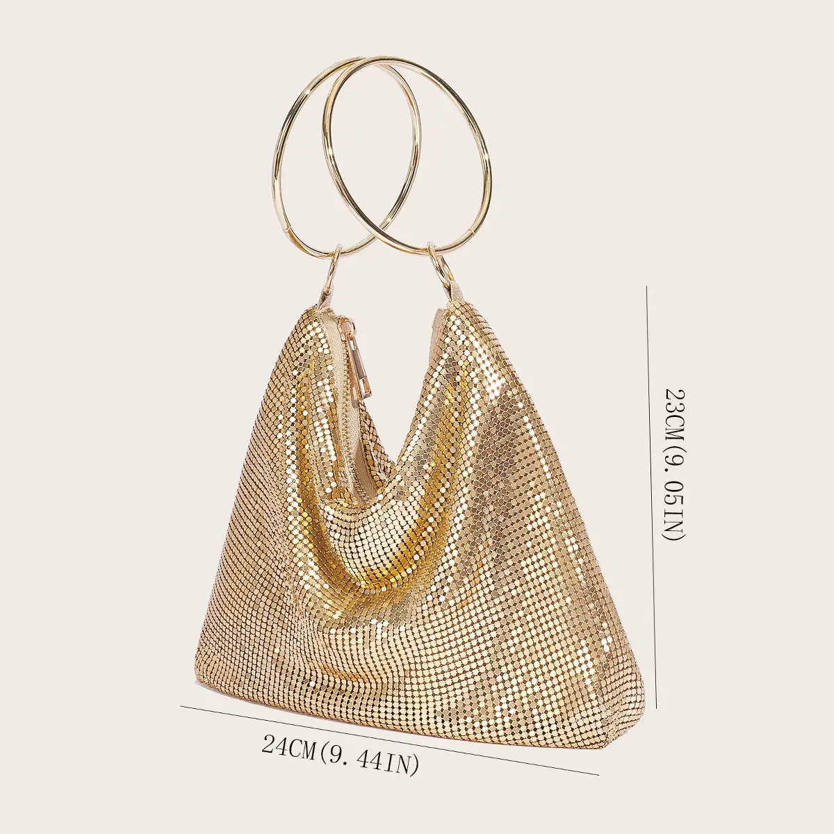 2025 Fashion Evening Bag Party Handbag for Women Large Capacity Gold Bag Aluminum Sheet Purse Clutch Purses bolsa feminina