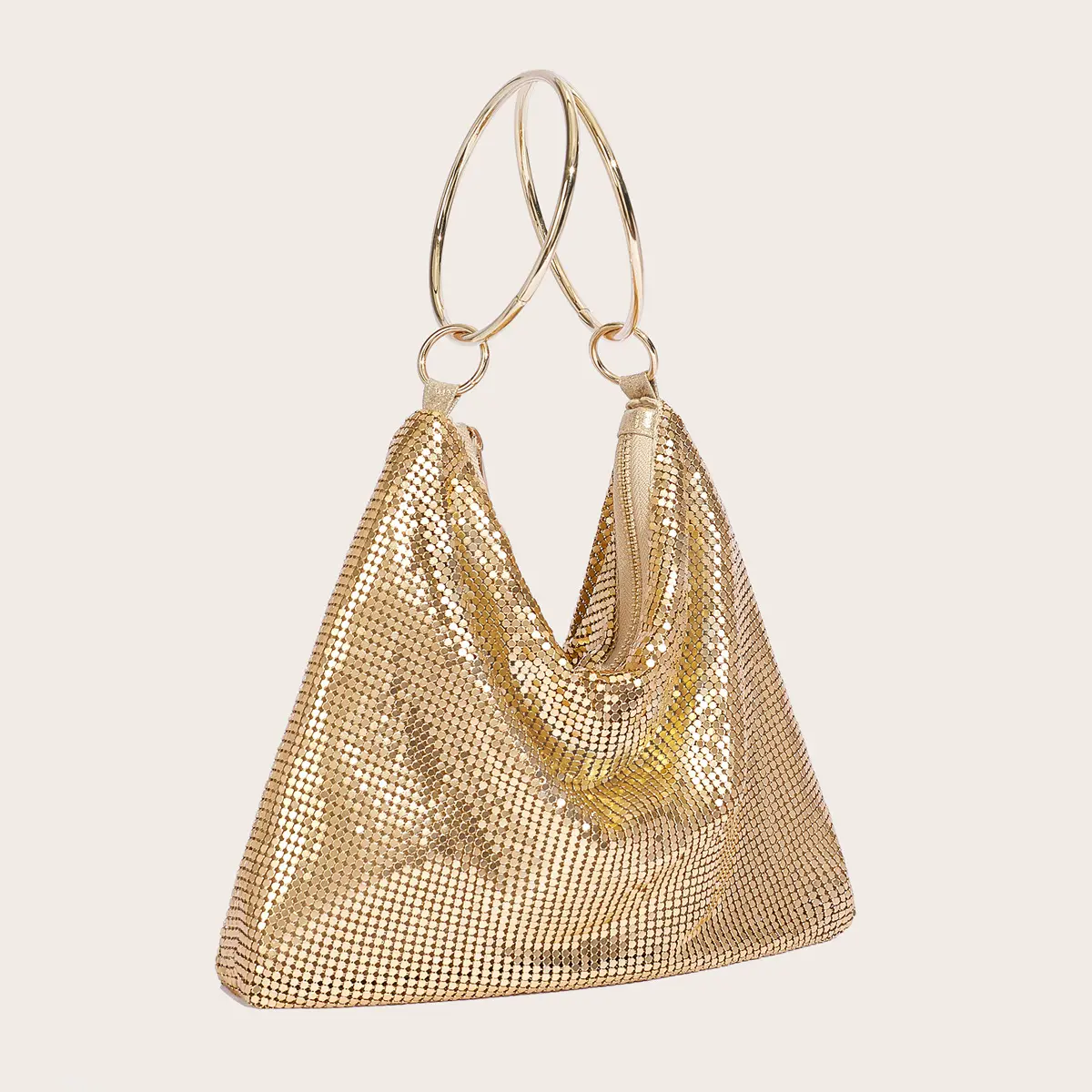 2025 Fashion Evening Bag Party Handbag for Women Large Capacity Gold Bag Aluminum Sheet Purse Clutch Purses bolsa feminina