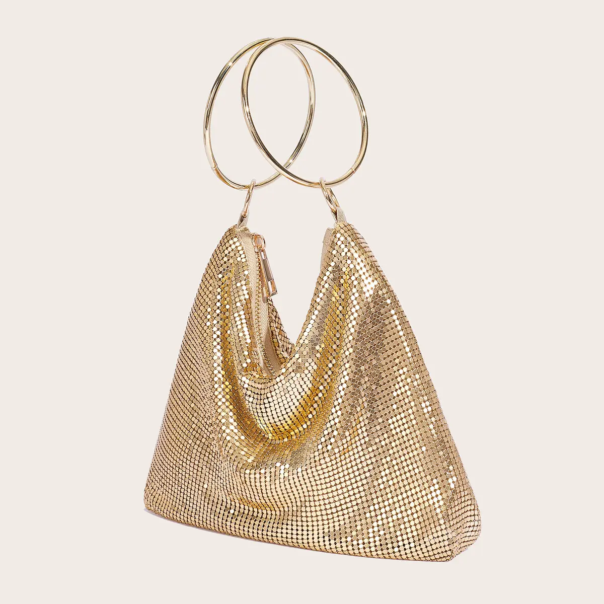 2025 Fashion Evening Bag Party Handbag for Women Large Capacity Gold Bag Aluminum Sheet Purse Clutch Purses bolsa feminina