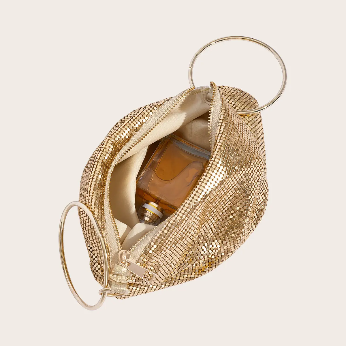 2025 Fashion Evening Bag Party Handbag for Women Large Capacity Gold Bag Aluminum Sheet Purse Clutch Purses bolsa feminina